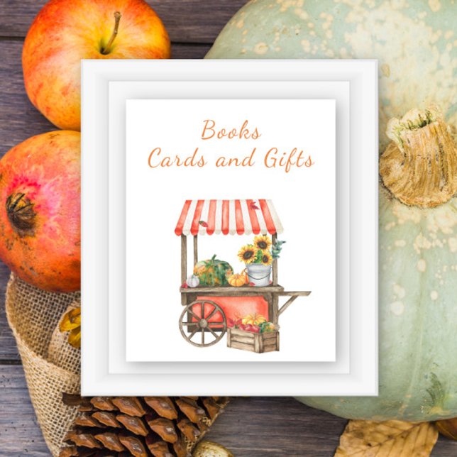 Poster baby shower d'automne citrouille - cartes et cadea (Créateur téléchargé)