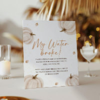 Baby shower d'automne Symbole de ma rupture d'eau