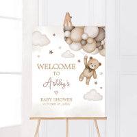 Baby shower de ballon à ours Brown Bienvenue