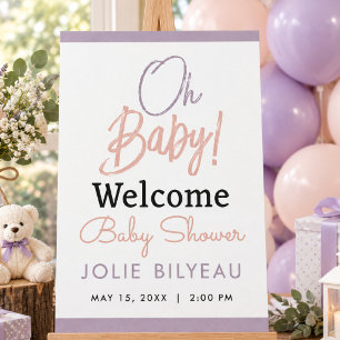 Poster Baby shower de Boho Coeur minimal moderne