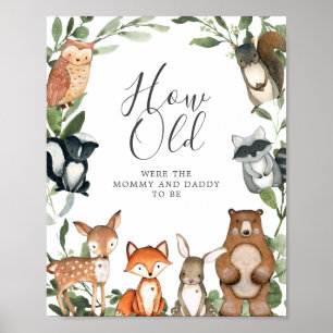 Poster Baby shower De Bois Quel Âge Ont-Ils Joué
