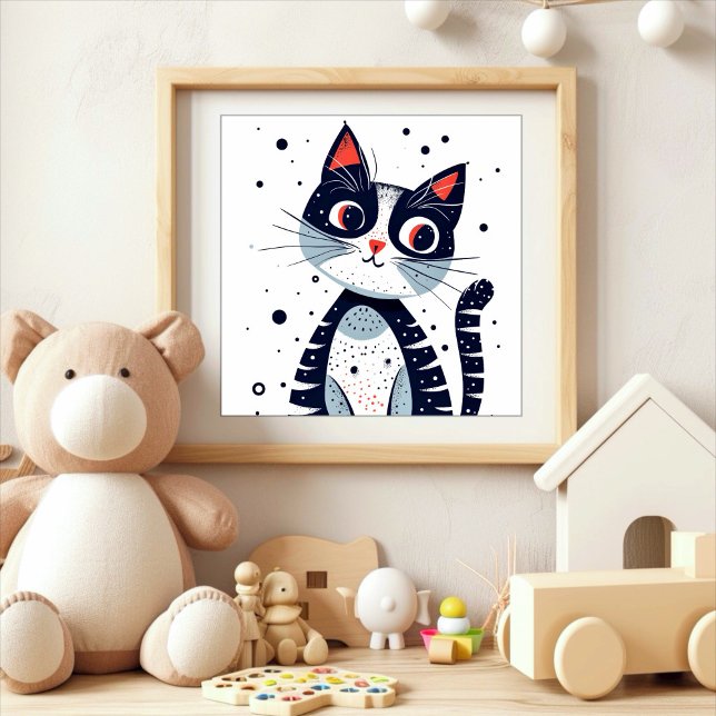 Poster Baby shower de chats Cute Kitty (Créateur téléchargé)
