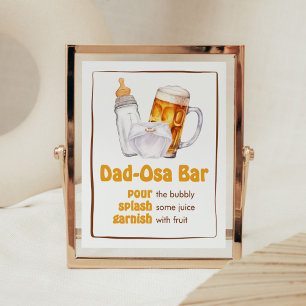 Poster Baby shower de fête de la couche de bière Papa-Osa