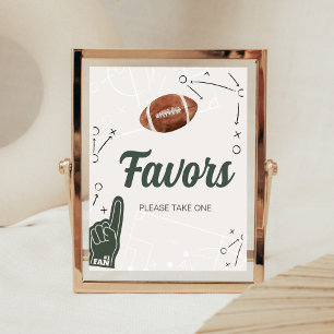 Poster Baby shower de football favoris