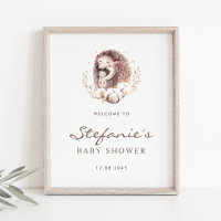 Baby shower de forêt Hedgehog pour maman et bébé