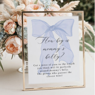Poster Baby shower de la ceinture bleue Quelle taille a l