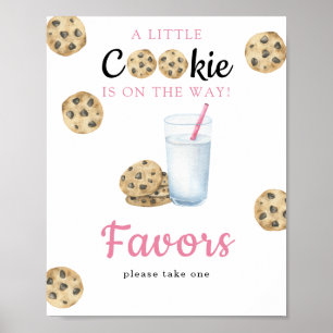 Poster Baby shower de lait d'aquarelle - Faveurs