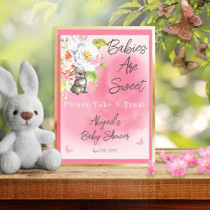 Poster Baby shower De Lapin Doux Les Bébés Sont Doux Trea