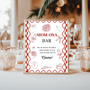 Poster Baby shower de livraison spéciale Pizza Signer pré