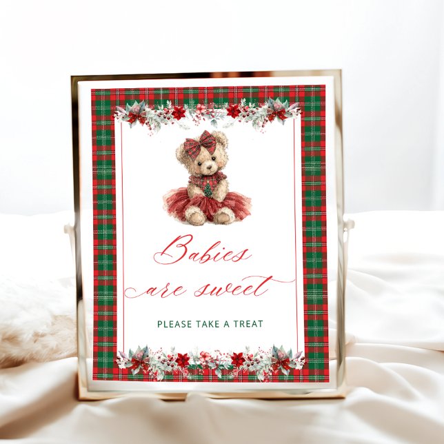 Poster Baby shower de l'ours en peluche Les bébés sont de (Créateur téléchargé)