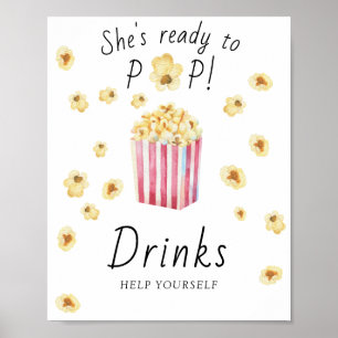 Poster Baby shower de maïs - BOISSONS