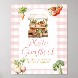 Poster Baby shower de marché local de croissance photo li