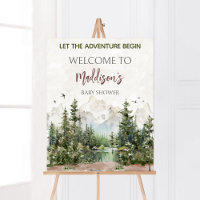 Baby shower de montagne Woodland Bienvenue