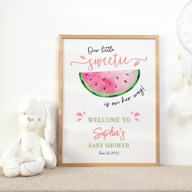 Poster Baby shower de pastèque Bienvenue (Créateur téléchargé)