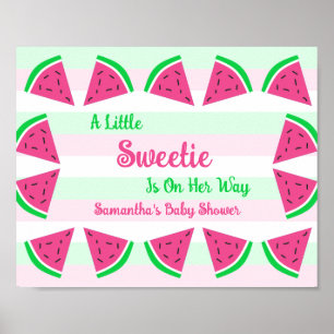 Poster Baby shower de pastèque doux