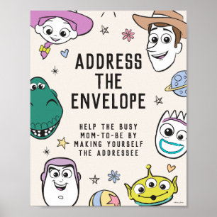 Poster Baby shower de personnages d'histoire de jouets Pa