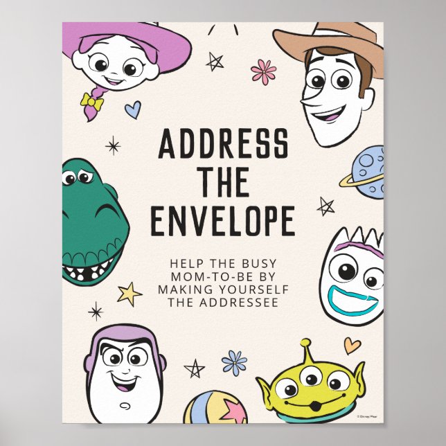 Poster Baby shower de personnages d'histoire de jouets Pa (Devant)