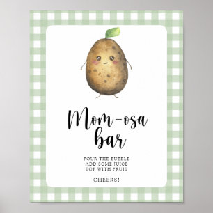 Poster Baby shower de pommes de terre - Momosa bar