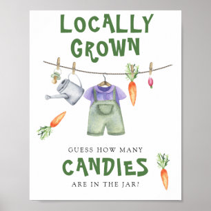 Poster Baby shower de produits locaux - devinez combien d