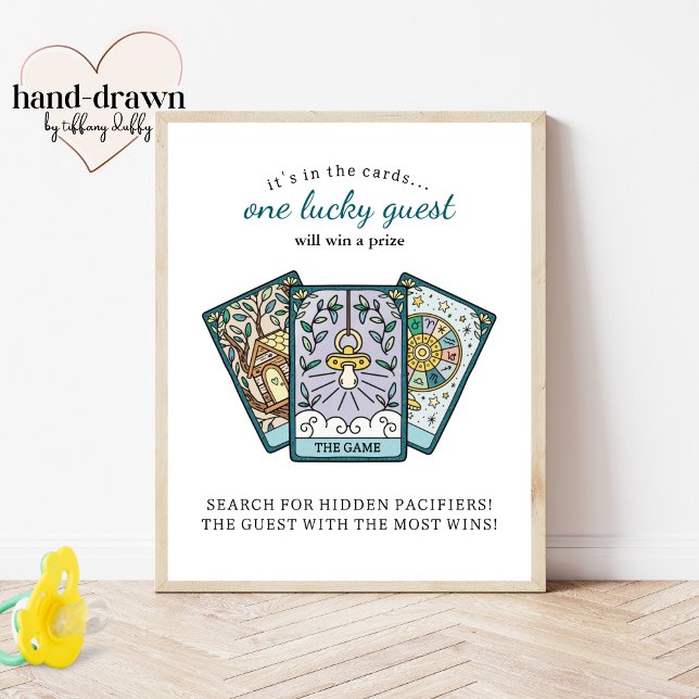 Poster Baby shower de Tarot Trouvez le signe du jeu de Pa (Créateur téléchargé)