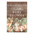 Baby shower des animaux de bois Bienvenue