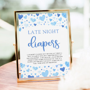 Poster Baby shower des Diapeurs de nuit de la Saint Valen