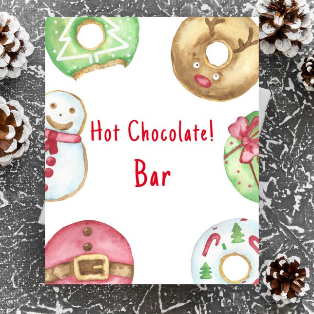Poster Baby shower d'hiver Barre de chocolat chaud (Créateur téléchargé)