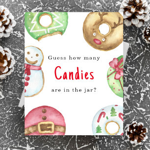 Poster Baby shower d'hiver Devinez combien de bonbons jeu