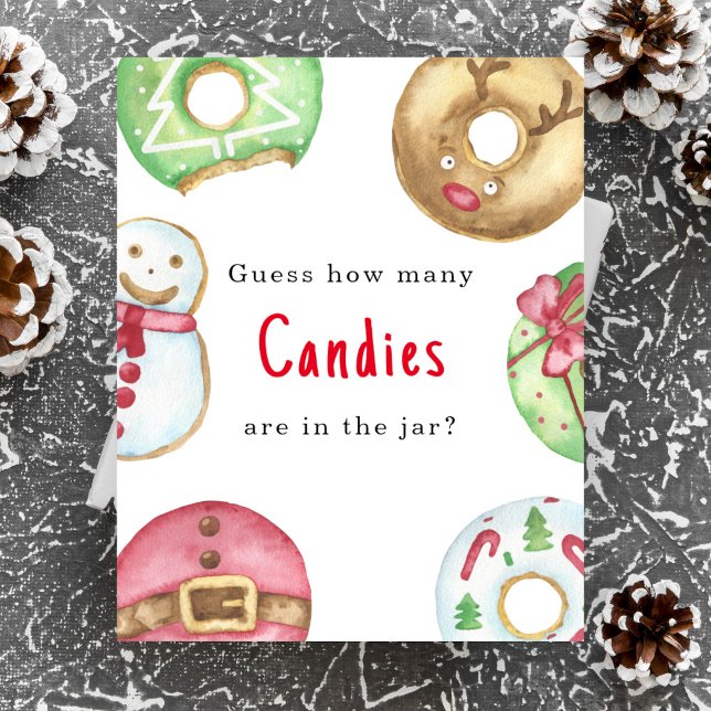 Poster Baby shower d'hiver Devinez combien de bonbons jeu (Créateur téléchargé)
