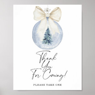 Poster Baby shower d'hiver Merci pour venir