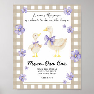 Poster baby shower d'oie - Momosa bar