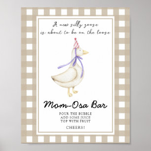 Poster baby shower d'oie - Momosa bar