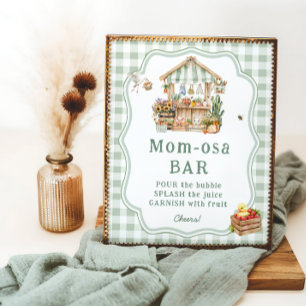 Poster Baby shower du marché agricole - bar Mom-osa