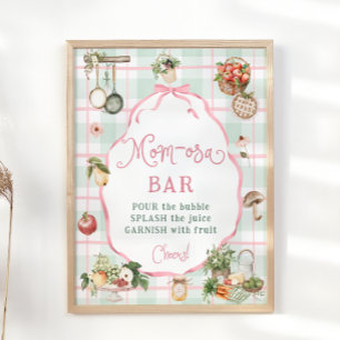 Poster Baby shower du marché agricole - bar Mom-osa