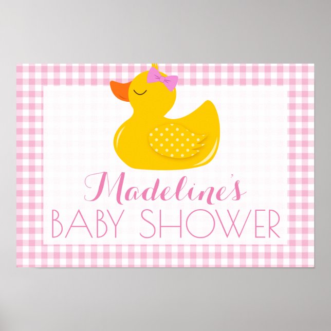 Poster Baby shower en caoutchouc (Devant)