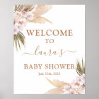 Baby shower en laiton Pampas Panneau de bienvenue