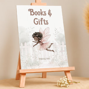 Poster Baby shower Fée Noire Livres pour Baby Table Panne