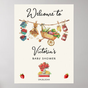 Poster Baby shower fermier
