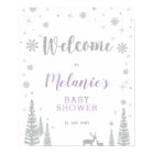 Baby Shower Fille d'Hiver, Panneau de Bienvenue Sp