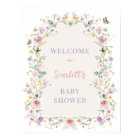 Baby shower Fleur sauvage Pastel Spring Bienvenue
