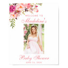 Baby shower Floral rose Bienvenue Photo