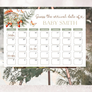 Poster Baby shower forestier de Little Mushroom Baby show