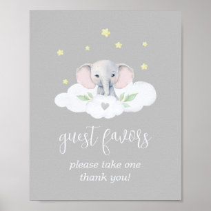 Poster Baby shower gris neutre pour les femmes Faveurs de