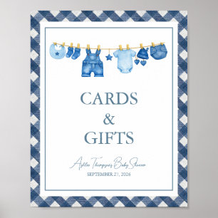 Poster Baby Shower Jean Bleu