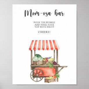 Poster baby shower local - bar Momosa