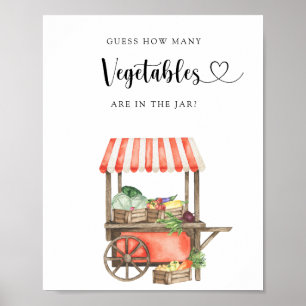 Poster baby shower local - combien de légumes