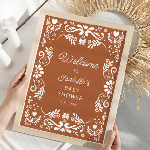 Poster Baby shower mexicain Bienvenue