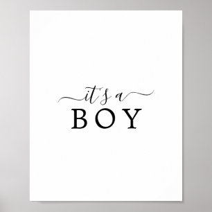 Poster Baby shower minimaliste C'est un petit panneau