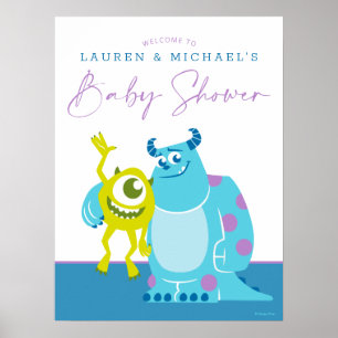 Poster Baby shower Monsters Inc.