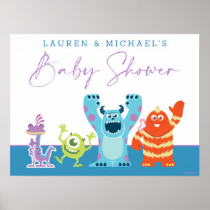 Poster Baby shower Monsters Inc.